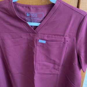 Figs Kaya Top Burgundy